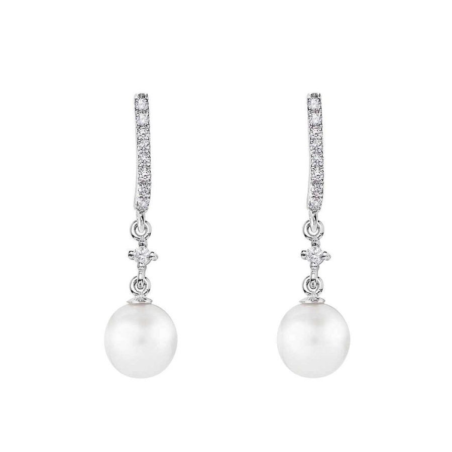 Joyer A ARGYOR | Pendientes De Perlas Para Novias En Plata Y Topacios (79B0501Td1)