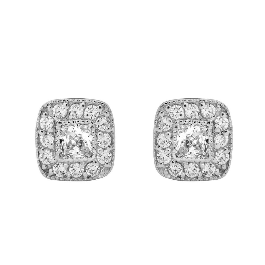 Joyer A ARGYOR | Pendientes De Oro Blanco 18K Con Brillantes (75B0108)