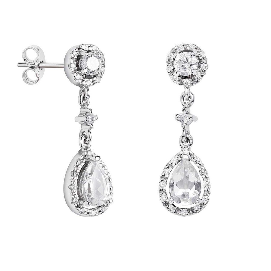 Joyer A ARGYOR | Pendientes De Novia Con Topacios Y Diamantes (75B0208Tt)