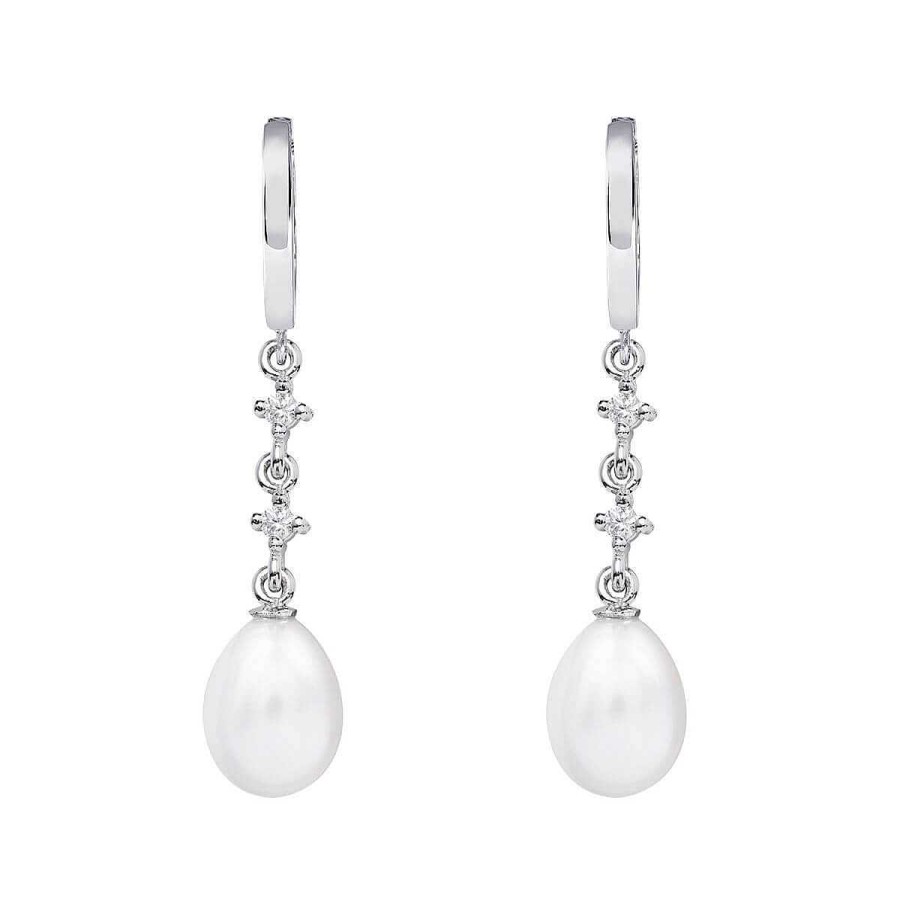 Joyer A ARGYOR | Pendientes De Novia Con Perlas En Plata Y Topacios (79B0302Te1)