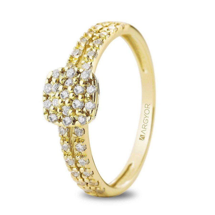 Joyer A ARGYOR | Anillo De Oro Amarillo 18K Y Brillantes (74A0177)