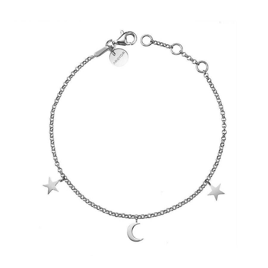 Joyer A ARGYOR | Pulsera De Plata Ley 925 Luna Y Estrellas (4B8307300)