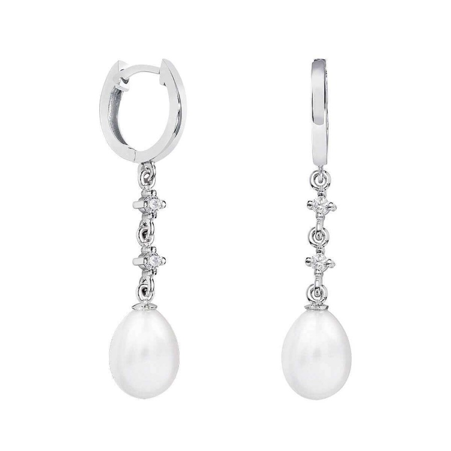 Joyer A ARGYOR | Pendientes De Novia Con Perlas En Plata Y Topacios (79B0302Te1)