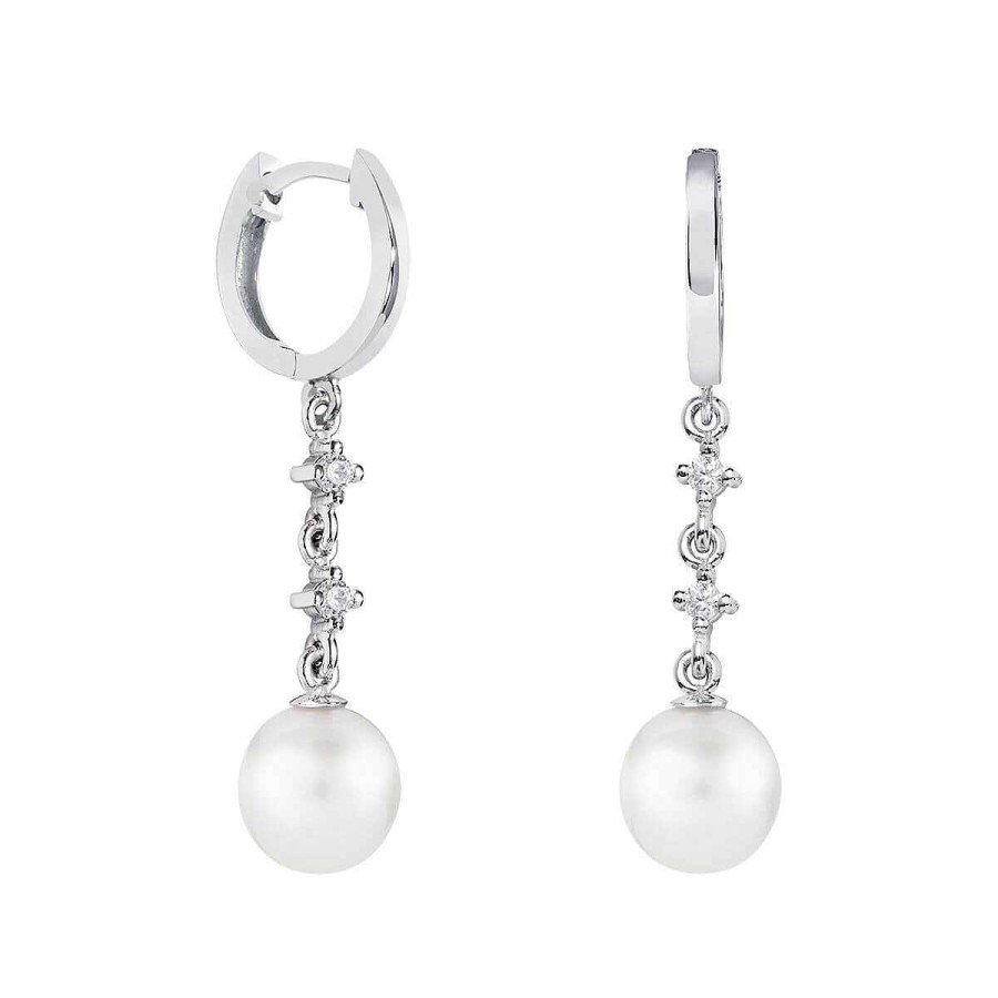 Joyer A ARGYOR | Pendientes De Novia En Oro Blanco De18K Y Perlas (79B0302Td1)