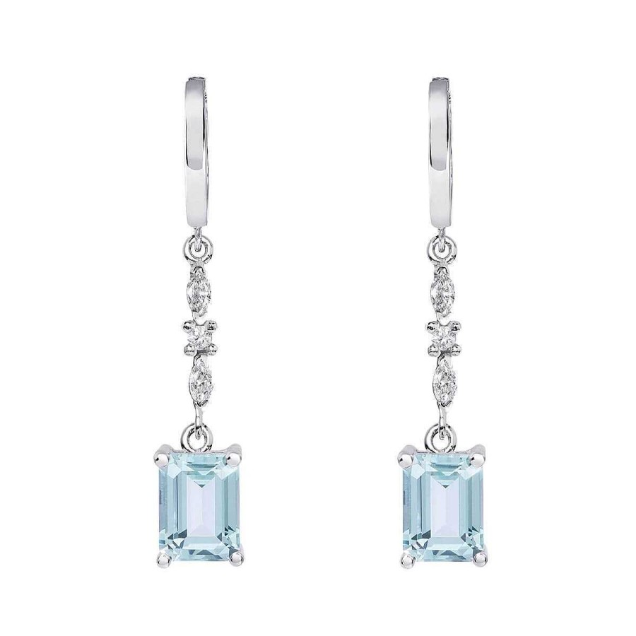 Joyer A ARGYOR | Pendientes De Novia Plata Con Topacios Entrepieza Marquise 79B0305Tb(1|2|3)