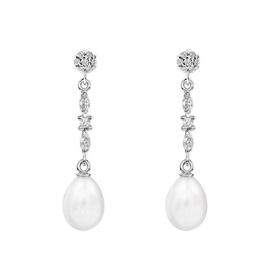 Joyer A ARGYOR | Pendientes Con Perlas De Novia En Oro Blanco De 18K (79B0605Te1)