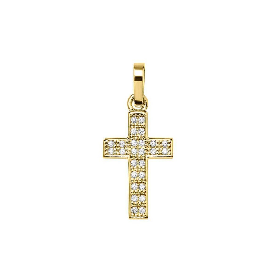 Joyer A ARGYOR | Cruz De Oro Con Diamantes O Circonitas (75A0026)