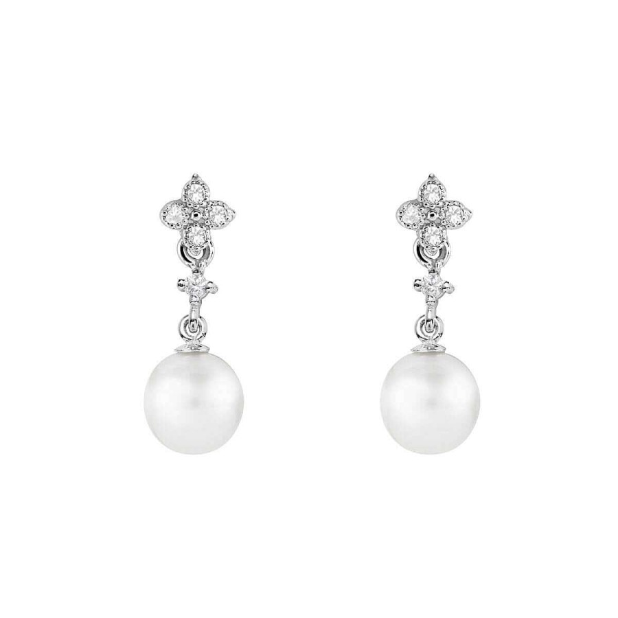 Joyer A ARGYOR | Pendientes De Novia De Oro Blanco De 18K Con Perlas (79B0101Td1)