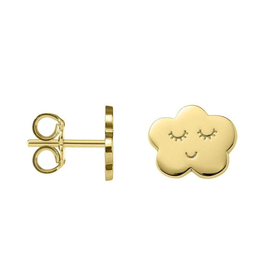 Joyer A ARGYOR | Pendientes Plata De 1 Ley Dorada Nube (6A8307316)