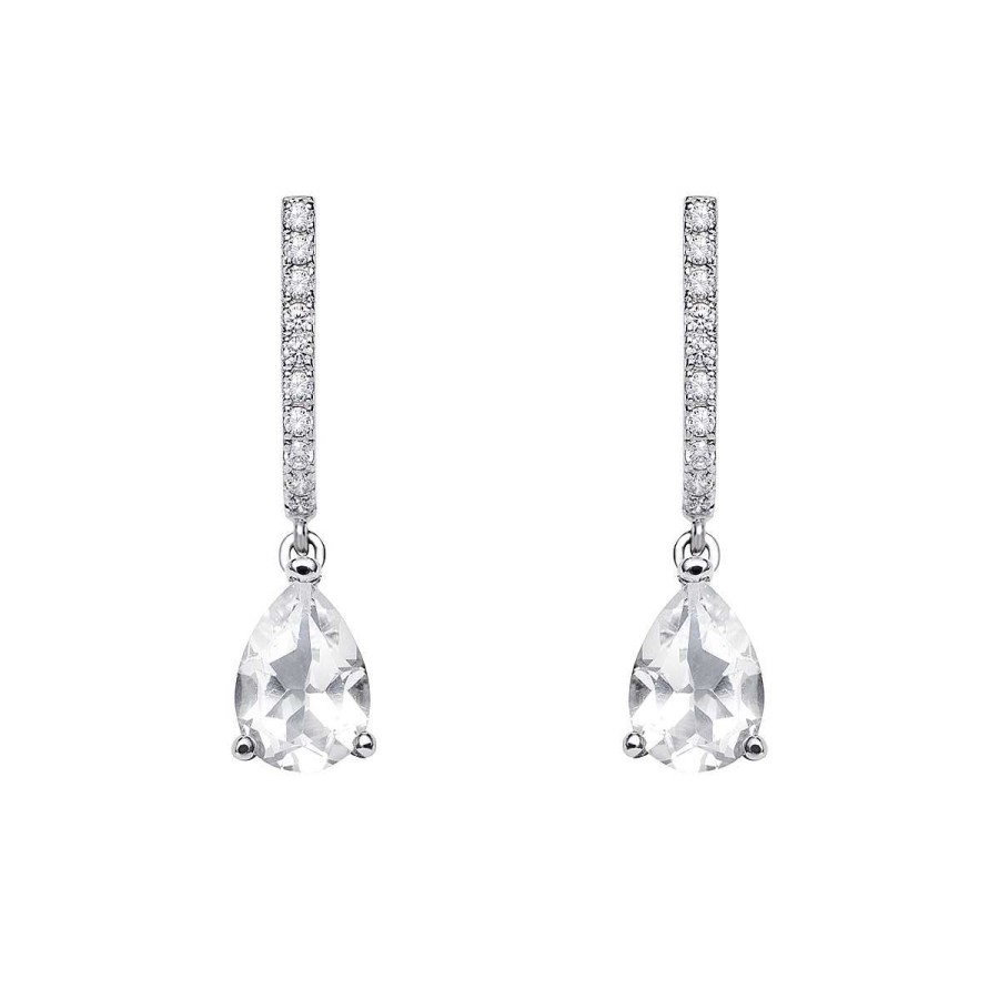 Joyer A ARGYOR | Pendientes Plata De Ley Con Brillantes Y Topacios (75B0218Tt)