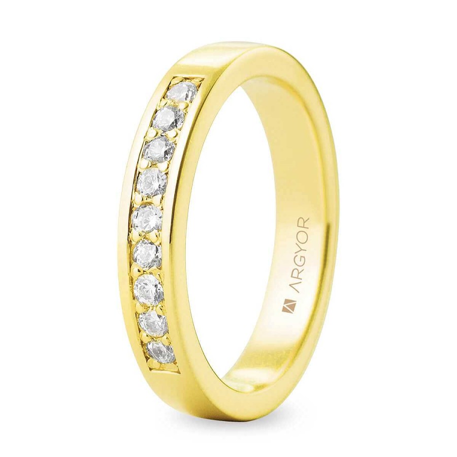 Joyer A ARGYOR | Anillo Con Diamantes O Circonitas De Oro 18K (74A0057)