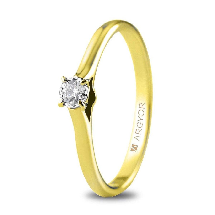 Joyer A ARGYOR | Anillo De Compromiso 1 Diamante Talla Brillante 0,08Ct (74A0503)