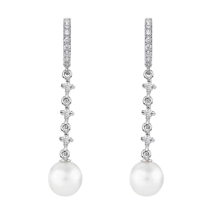 Joyer A ARGYOR | Pendientes Para Novia En Oro Blanco De18K Y Perlas (79B0403Td1)