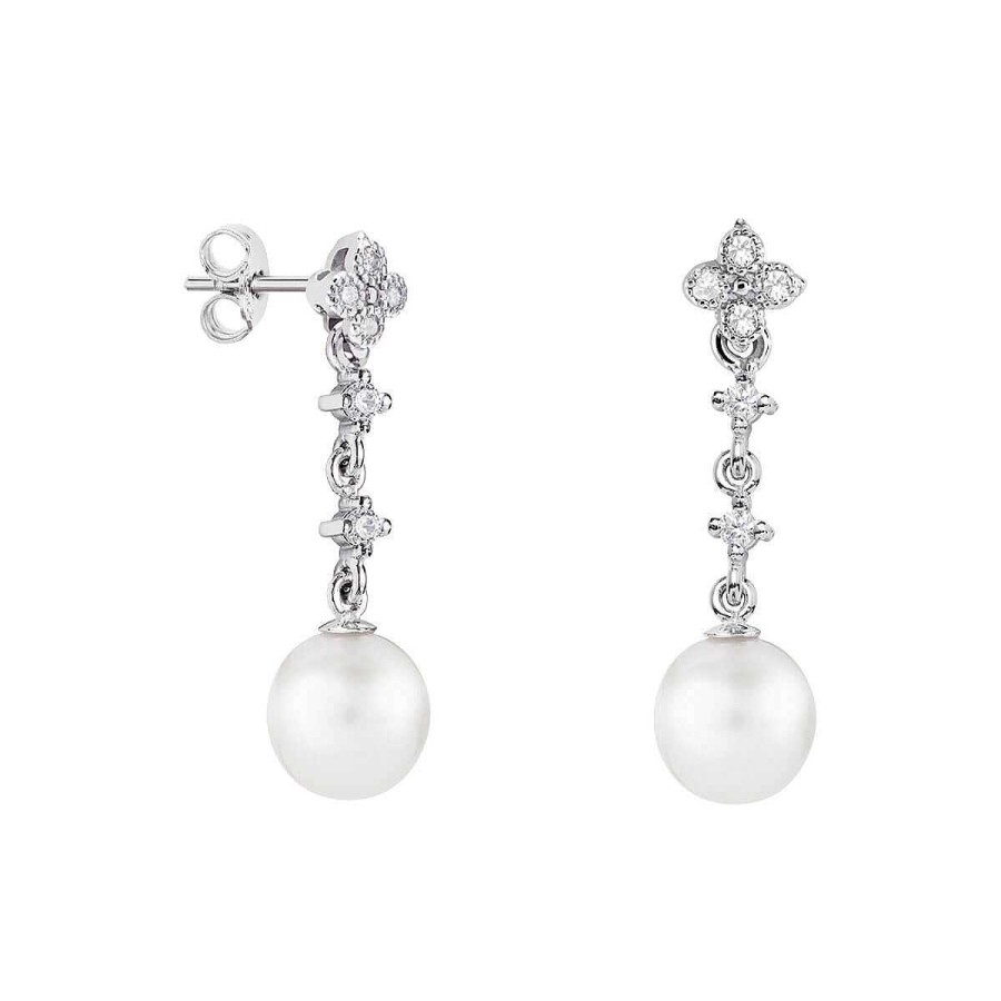 Joyer A ARGYOR | Pendientes De Novia En Oro Blanco De 18K Con Perlas (79B0102Td1)