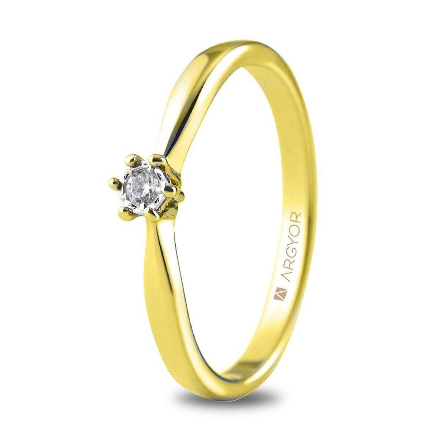 Joyer A ARGYOR | Anillo De Compromiso 1 Diamante Talla Brillante 0,05Ct (74A0512)