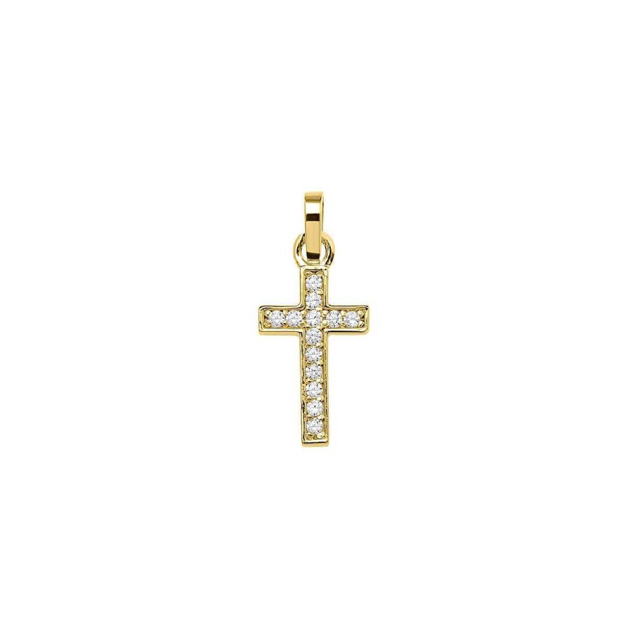 Joyer A ARGYOR | Cruz De Oro Con Diamantes O Circonitas (75A0025)