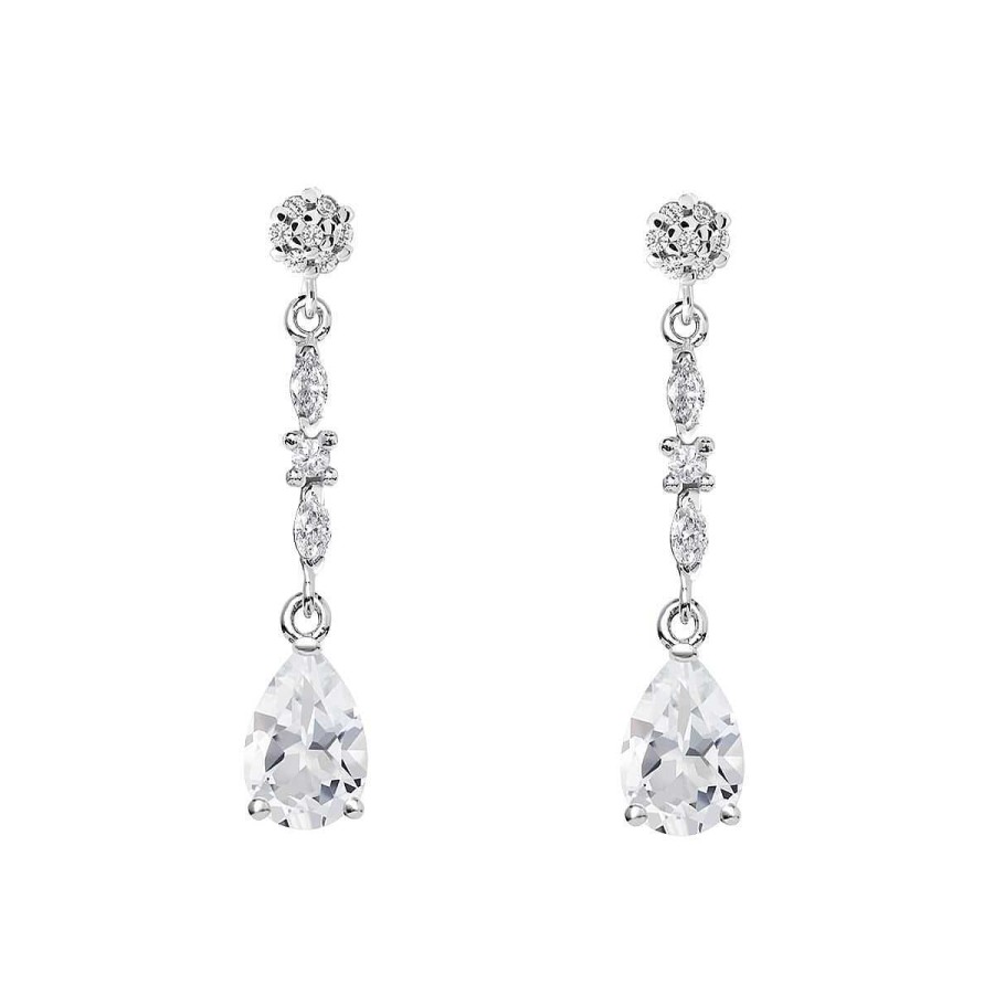 Joyer A ARGYOR | Pendientes De Novia Plata Con Topacios Entrepieza Marquise 79B0605Ta(1|2|3)