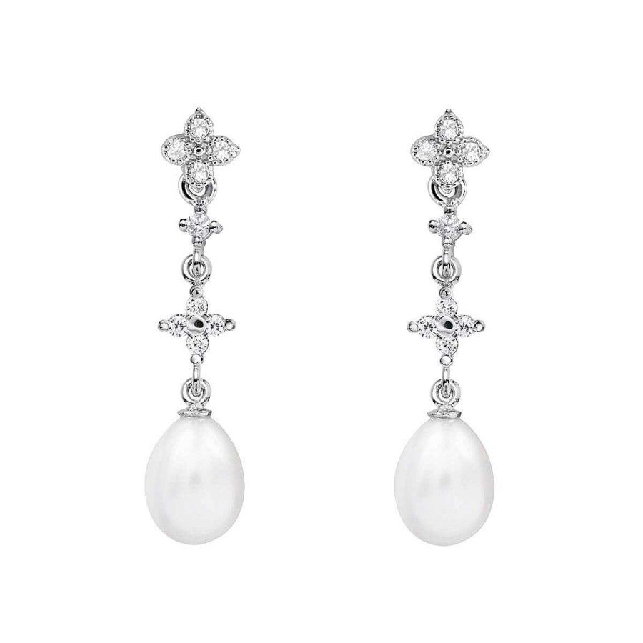 Joyer A ARGYOR | Pendientes Con Perlas Para Novia Oro Diamantes O Topacios (79B0104Te1)