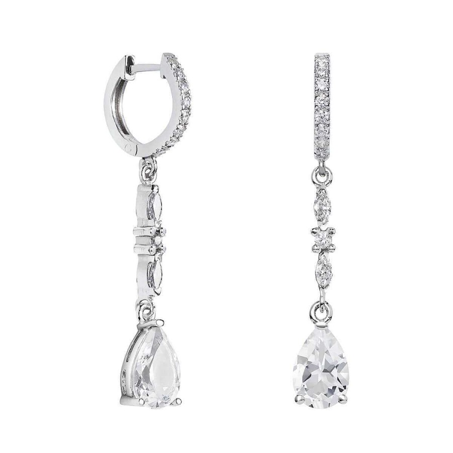 Joyer A ARGYOR | Pendientes De Novia Plata Con Topacios Marquise Y L Grima 79B0405Ta(1|2|3)