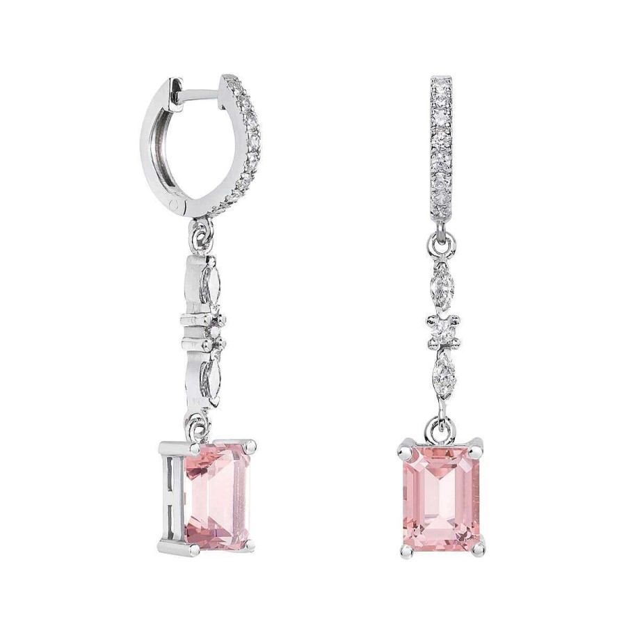 Joyer A ARGYOR | Pendientes De Novia En Plata Con Topacios Marquise 79B0405Tb(1|2|3)