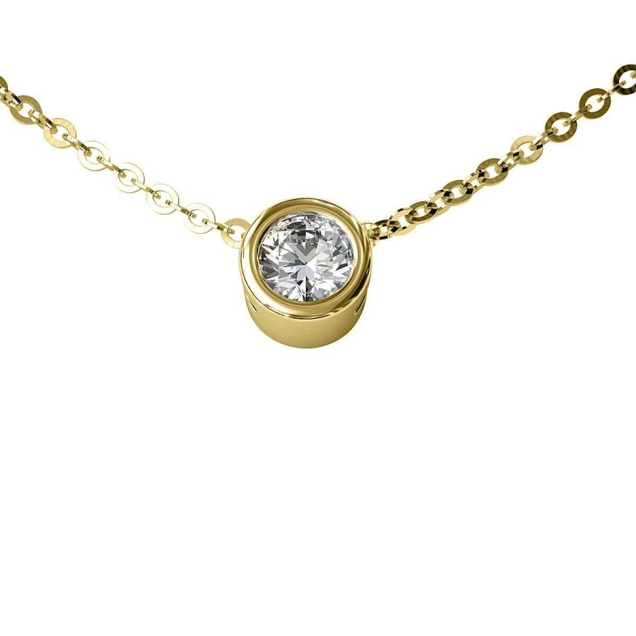 Joyer A ARGYOR | Collar De Oro Con Diamante En Chat N (75A0019)