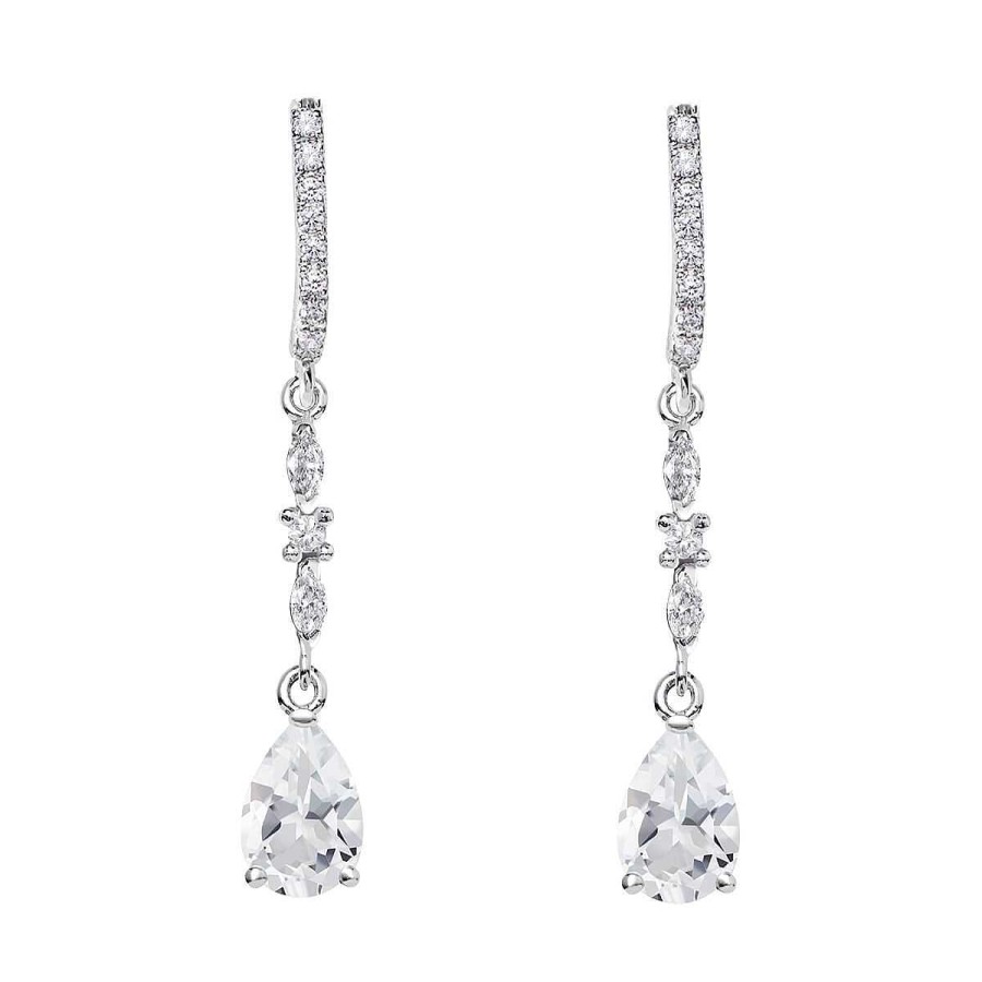 Joyer A ARGYOR | Pendientes De Novia Plata Con Topacios Entrepieza Marquise 79B0505Ta(1|2|3)