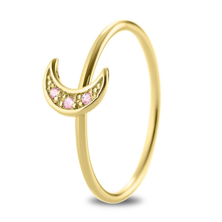 Joyer A ARGYOR | Anillo Oro 18K Luna Zafiro Rosa (76Aan004Zr)