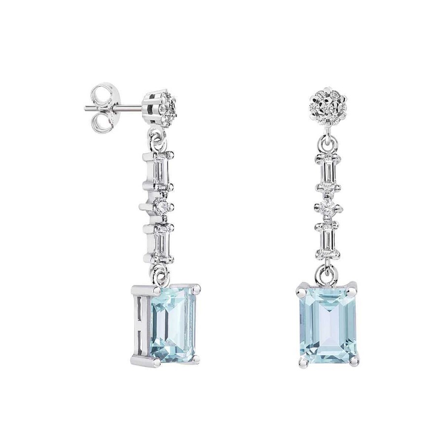 Joyer A ARGYOR | Pendientes De Novia De Oro Blanco De 18K Cabezal Roseta 79B0606Tb(1|2|3)