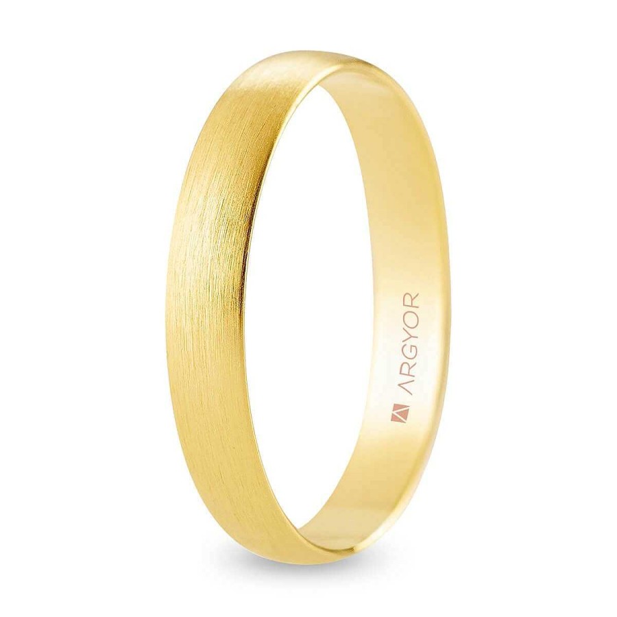 Joyer A ARGYOR | Alianza De Boda Oro Media Ca A 3 Mm Satinada (A30Rs00)