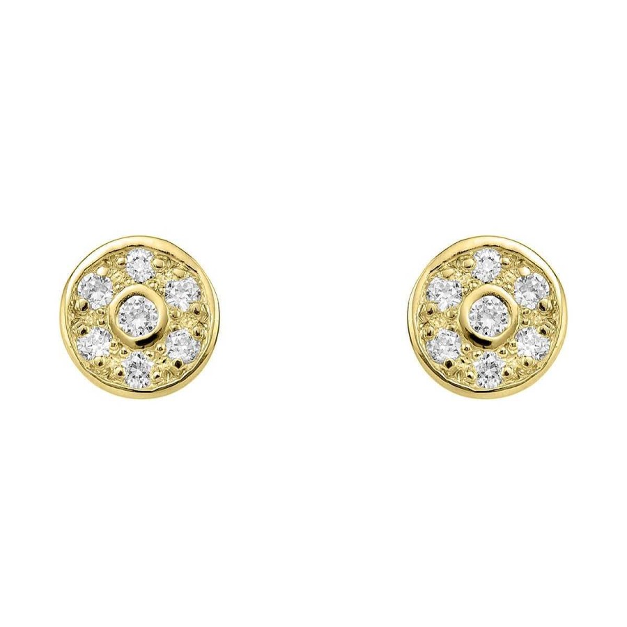 Joyer A ARGYOR | Pendientes De Diamantes En Roseta De Oro (76Ape003)