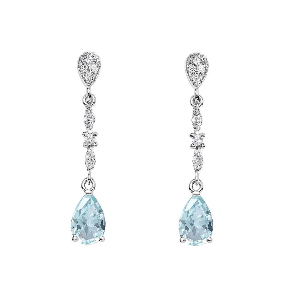 Joyer A ARGYOR | Pendientes De Novia Plata Con Topacios Entrepieza Marquise 79B0205Ta(1|2|3)