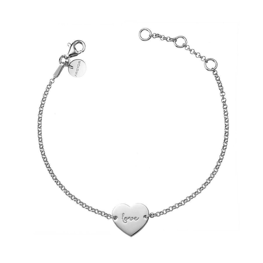 Joyer A ARGYOR | Pulsera De Plata 1 Ley Coraz N "Love" (4B8307315)