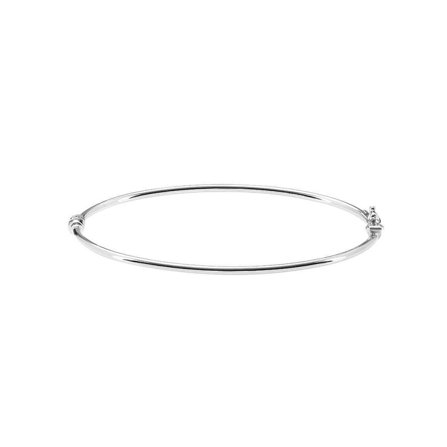 Joyer A ARGYOR | Pulsera R Gida De Tubo 1.9Mm De Oro Blanco 18K (0470100B)