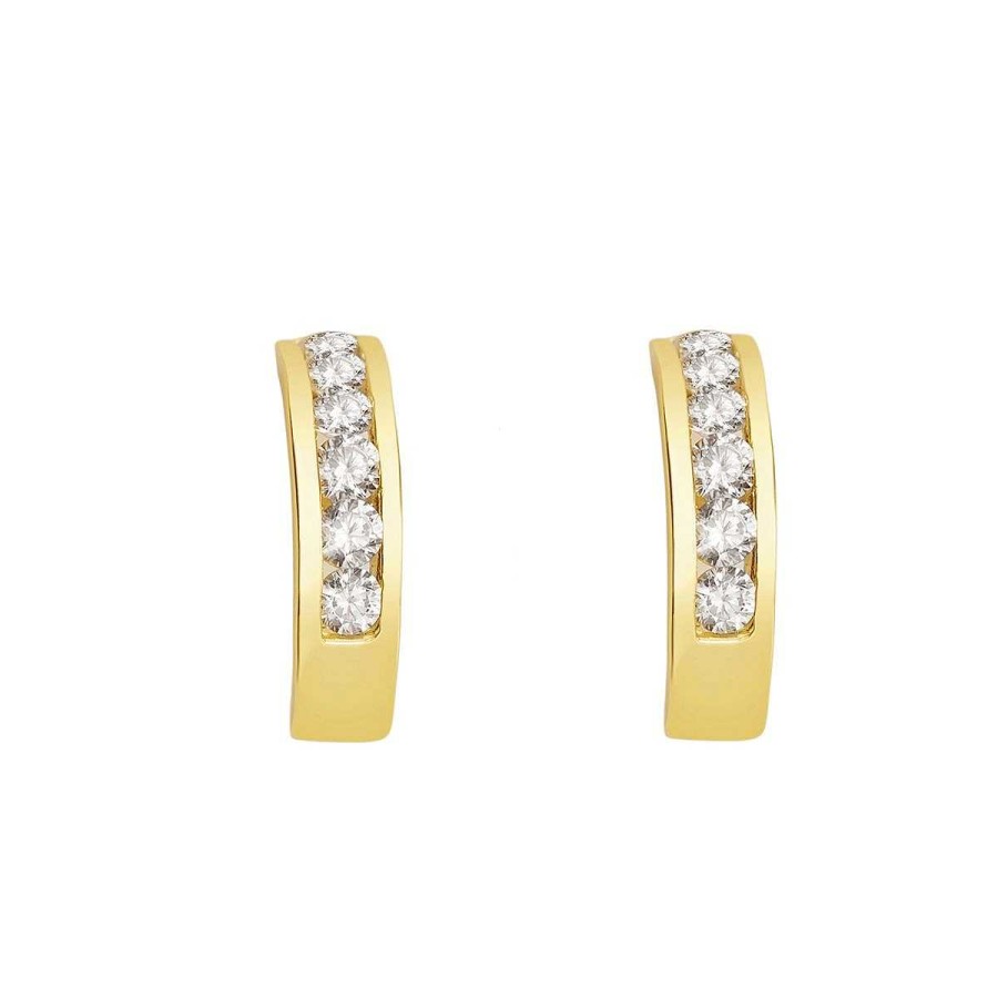 Joyer A ARGYOR | Pendientes De Oro Amarillo Con Brillantes (75A0012)