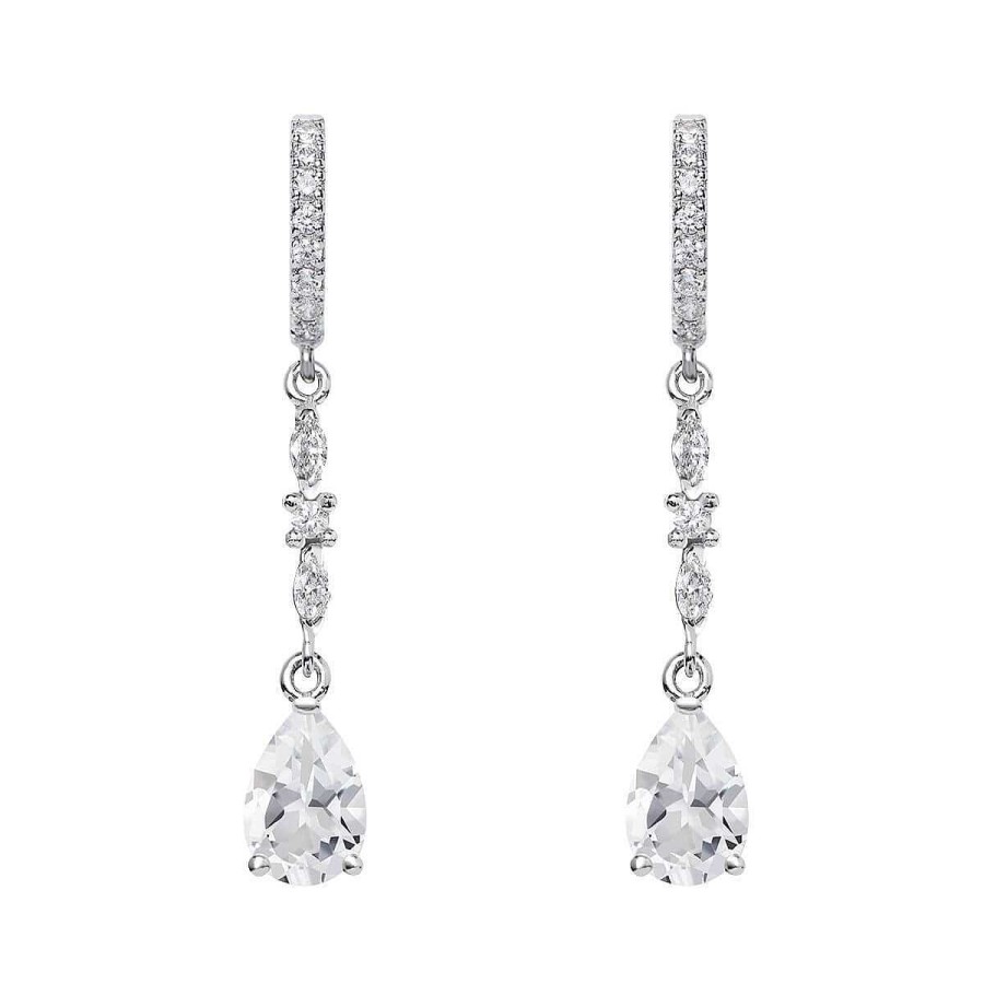 Joyer A ARGYOR | Pendientes De Novia Plata Con Topacios Marquise Y L Grima 79B0405Ta(1|2|3)