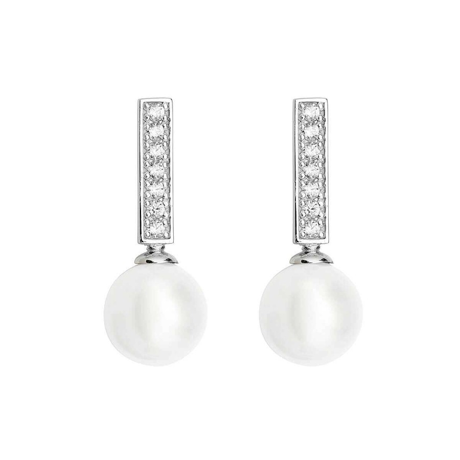 Joyer A ARGYOR | Pendientes De Oro Blanco Con Perlas Y Circonitas (75B0008Z)