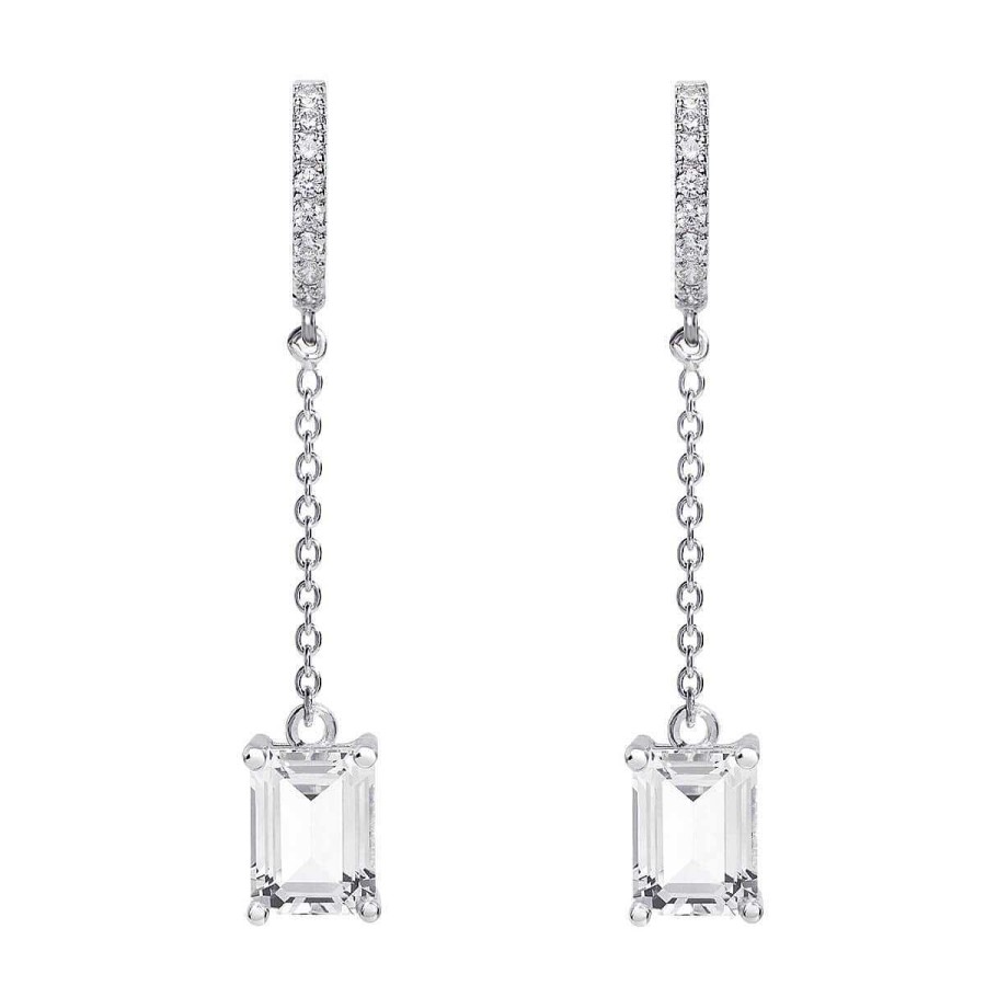 Joyer A ARGYOR | Pendientes De Novia En Plata Y Topacios Con Dise O Cadena 79B0407Tb(1|2|3)