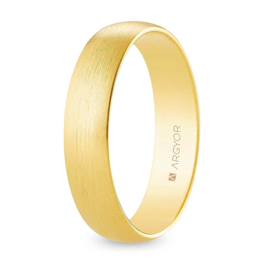 Joyer A ARGYOR | Alianza De Boda Oro Media Ca A 5 Mm Satinada (A50Rs00)