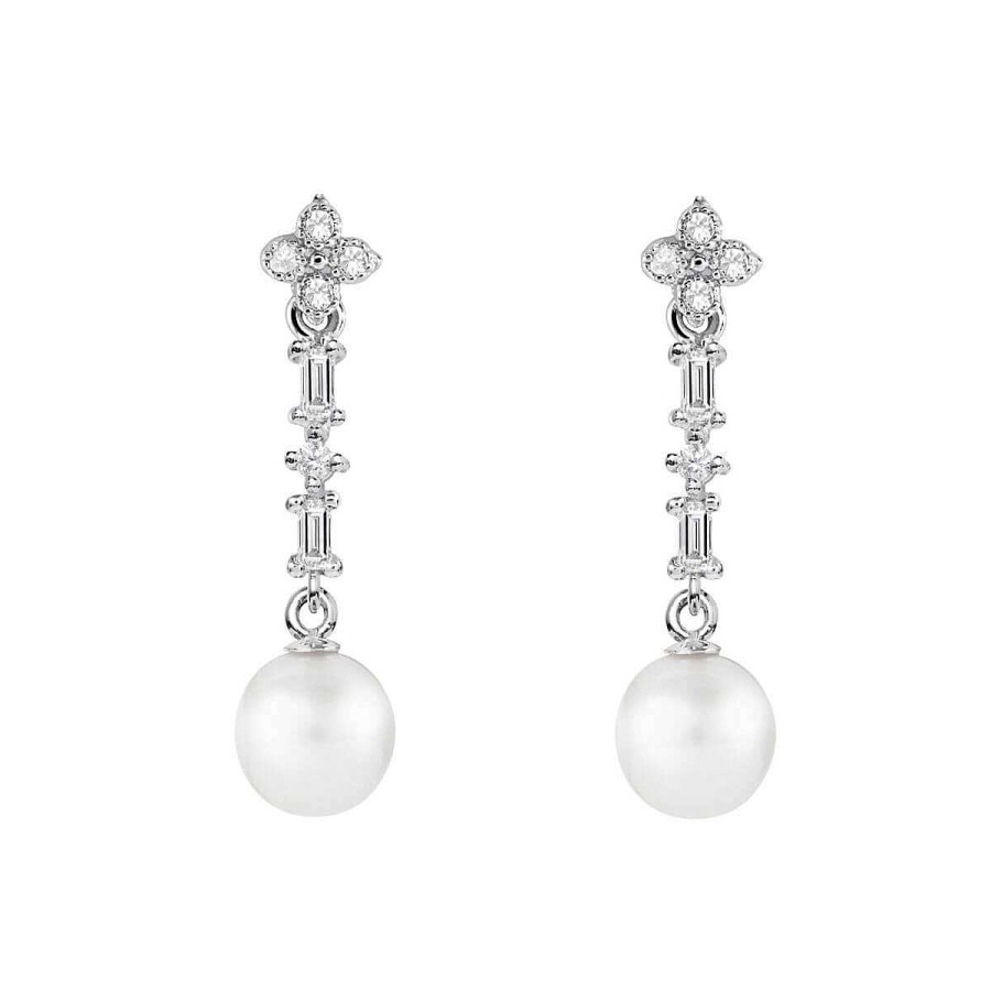 Joyer A ARGYOR | Pendientes De Novia De Oro Blanco De 18K Con Perlas (79B0106Td1)