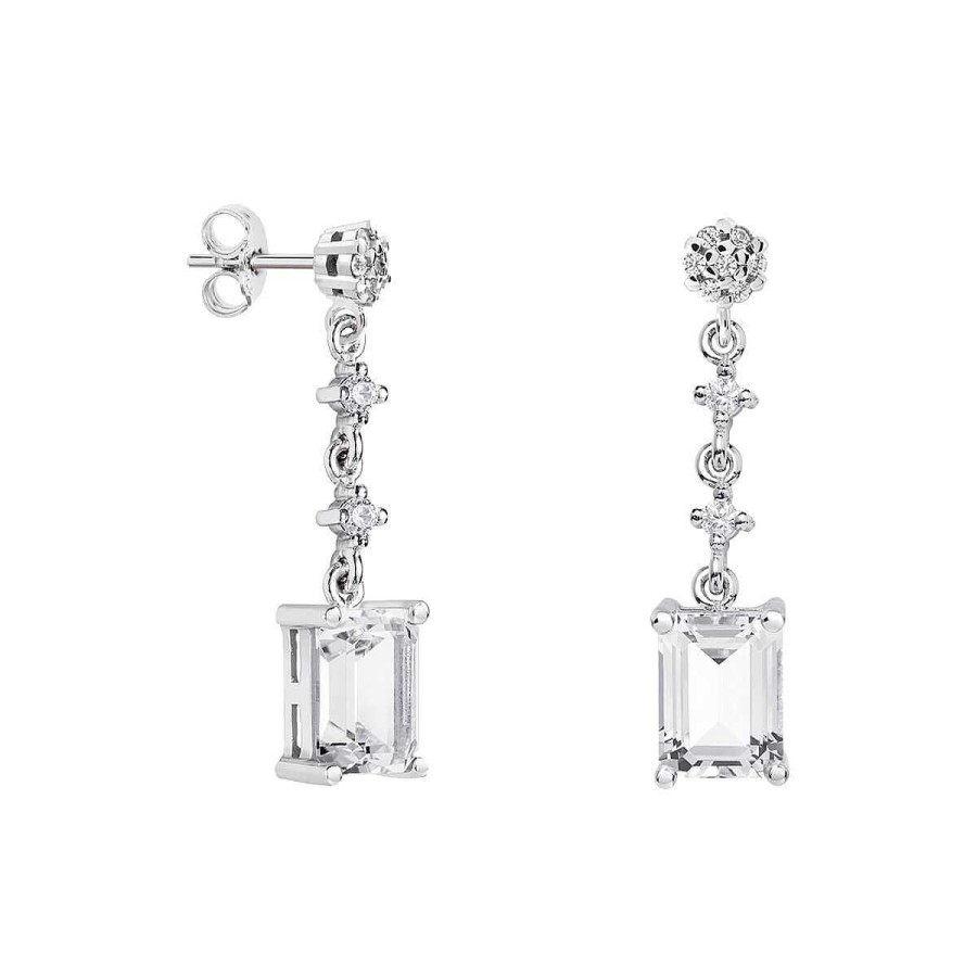 Joyer A ARGYOR | Pendientes De Plata Para Novias Con Topacio Retangular 79B0602Tb(1|2|3)