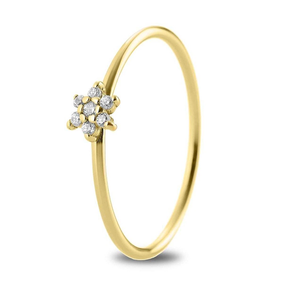 Joyer A ARGYOR | Anillo Flor Diamantes En Oro 18K (76Aan001)