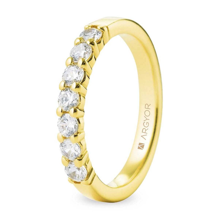 Joyer A ARGYOR | Anillo De Brillantes Engastados En Oro Amarillo 18K (74A0059)