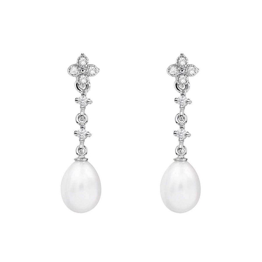 Joyer A ARGYOR | Pendientes Para Novia Con Perlas Y Topacios En Plata (79B0102Te1)