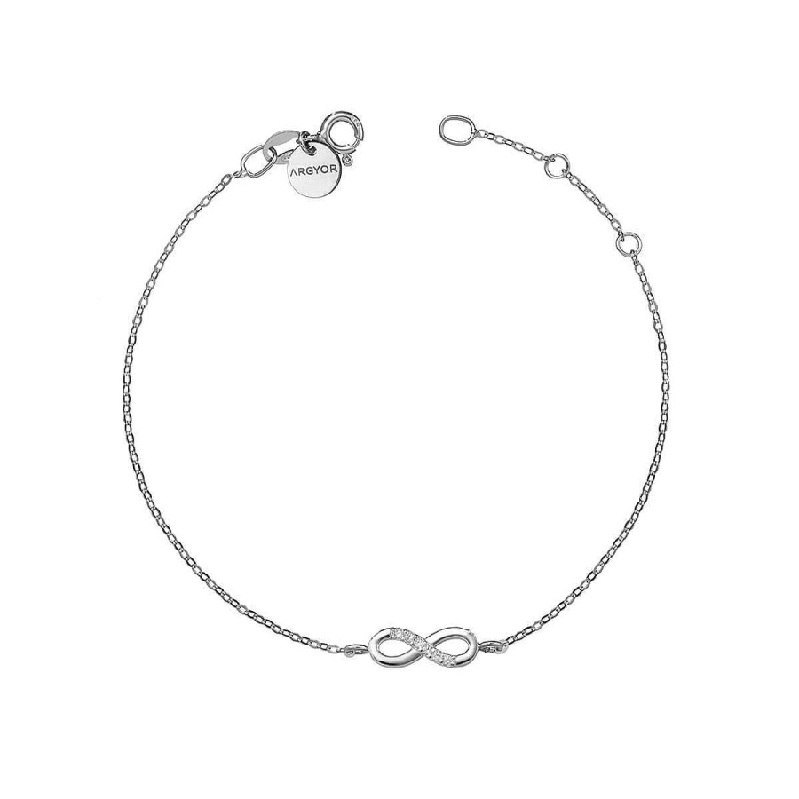 Joyer A ARGYOR | Pulsera Oro Blanco 18K Con Brillantes (76Bpu008)