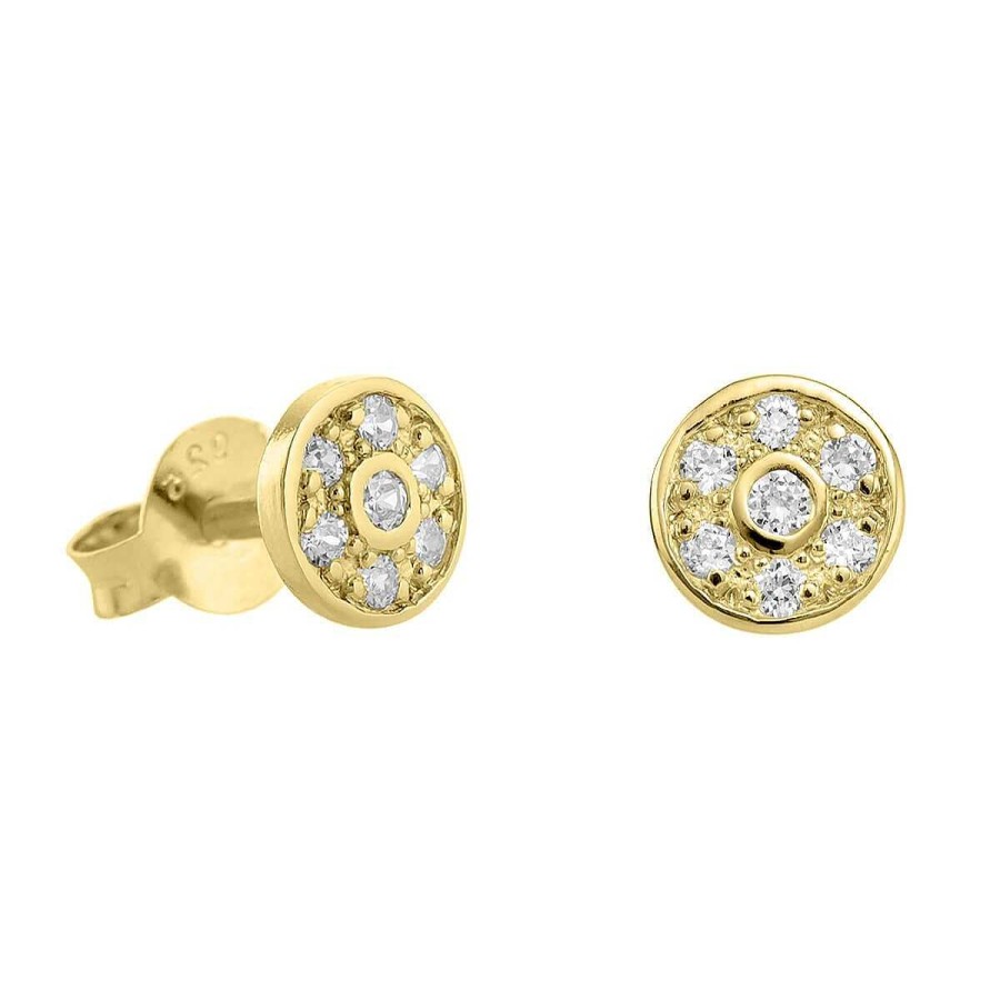 Joyer A ARGYOR | Pendientes De Diamantes En Roseta De Oro (76Ape003)