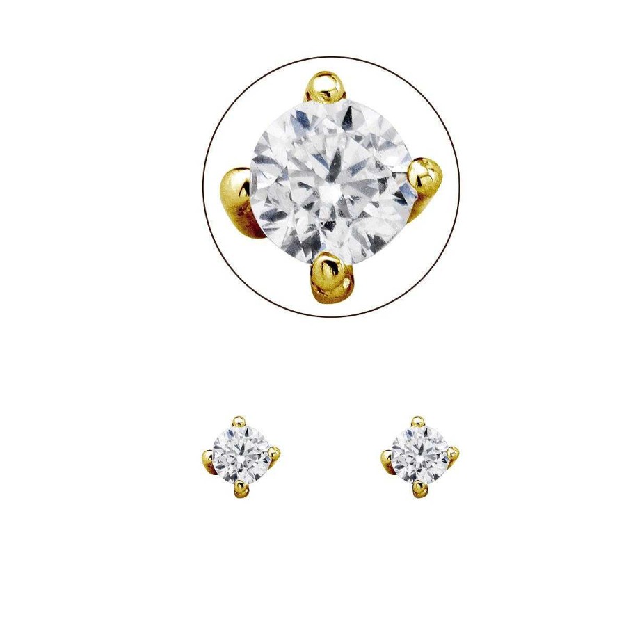 Joyer A ARGYOR | Pendientes De Oro Con Brillantes En Garras (75A0002Z)