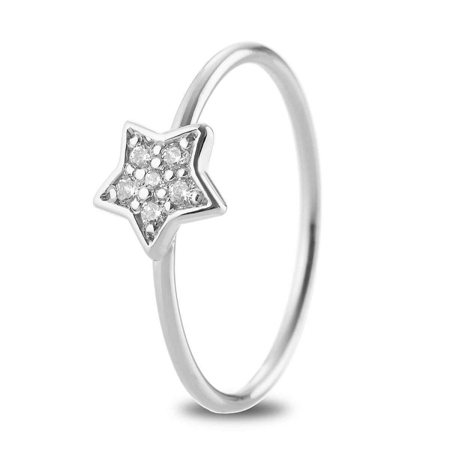 Joyer A ARGYOR | Anillo Estrella De Diamantes En Oro Blanco 18K (76Ban005)