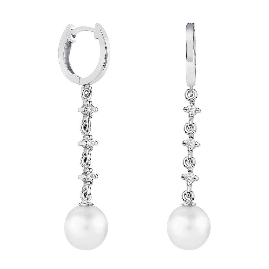 Joyer A ARGYOR | Pendientes Para Novia En Oro Blanco De 18K Y Perlas (79B0303Td1)