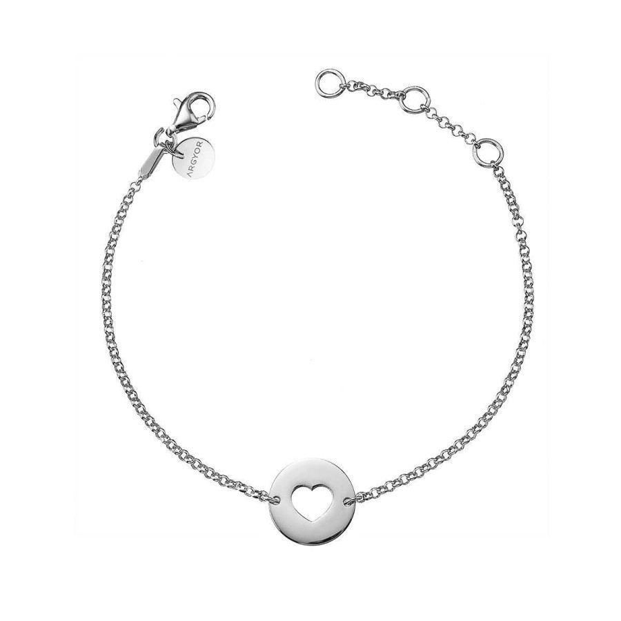 Joyer A ARGYOR | Pulsera De Plata Primera Ley Con Un Coraz N (4B8307308)