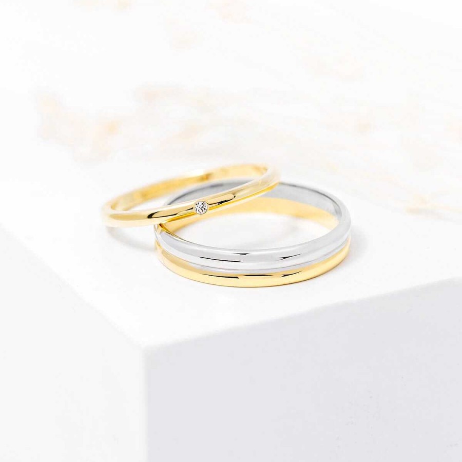 Joyer A ARGYOR | Anillo De Boda Bicolor Doble Media Ca A (5240526)